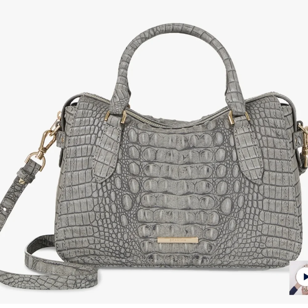 Brahmin Micaela Grey Tetra Satchel - Picture 2 of 16